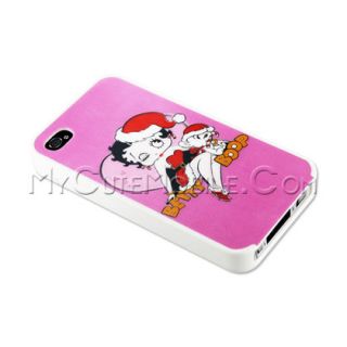 apple iphone 4 case _dash_ 3d santa betty boop faceplate cover (at_and 