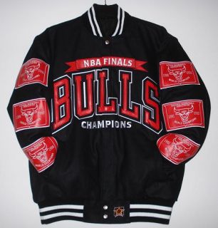 Size 4XL NBA Chicago Bulls Commemorative Wool Reversible Jacket New 