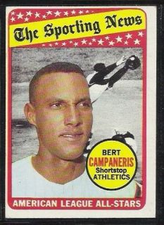 1969 Topps Baseball Oakland As Bert Campaneris 423