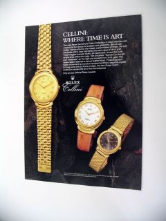 Rolex Benvenuto Cellini Collection 1991 Print Ad