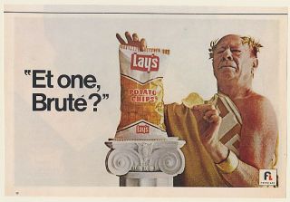 1967 Bert Lahr Lays Potato Chips Et One Brute Print Ad