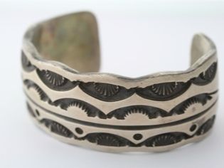 Navajo Artisan Emerson Bill Sterling Cuff Bracelet