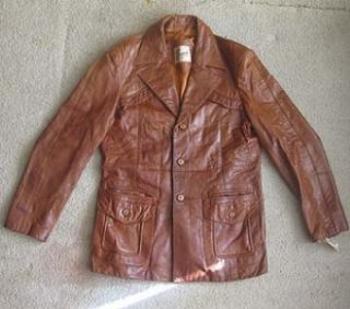 True Vtg Bermans The Leather Experts Mens Coat/Jacket Size 44