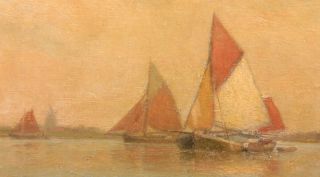 Sailboats by American NY Artist Evelyn M Bicknell