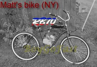 80cc motorized BICYCLE ENGINE KIT gas motor bike silver big mount 