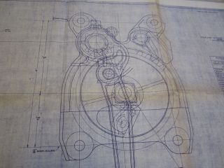 1958 Bessemer Lake Erie Railroad Hand Brake Train Blueprint Drawing 