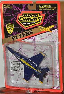   Road Champs Flyers Die Cast F 18A HORNET Navy Blue Angels MOC VHTF NEW
