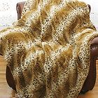Cow leather like faux fur throw blanket bed cover New