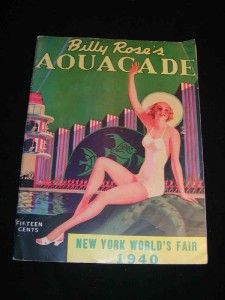 New York Worlds Fair 1939 Billy Roses Aquacade Program