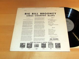 Big Bill Broonzy Sings Country Blues Disc NM