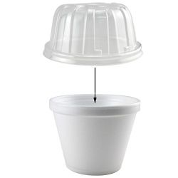 Plastic Dome Lids Fits Foam Ice Cream Dishes Qty 1000