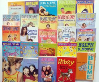 Huge Lot of Beverly Cleary and Judy Blume Books Look