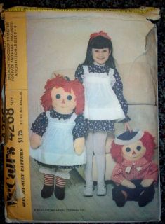 36 large size raggedy ann and andy dolls 4268 unused