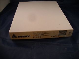 180 Avery Yellow Ring Binder Plain Tab Index Dividers