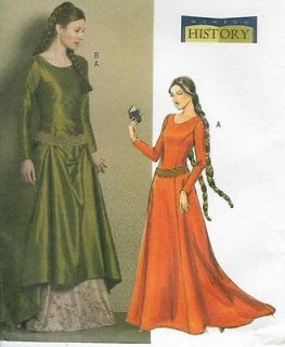 Camelot LOTR Medieval dress PATTERN Butterick 4827 SCA Maid Marion S 6 
