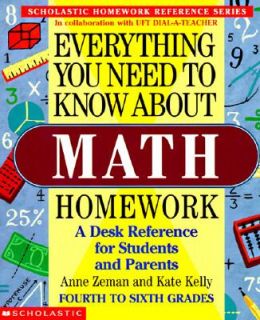   Math Homework by Anne M. Zeman and Kate Kelly 1997, Paperback