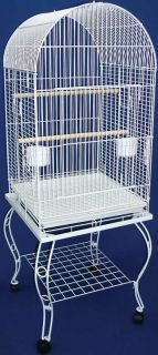 Parrot Bird Cage Cages Dome w Stand 20x20x58 0104