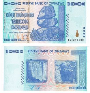    ZIMBABWE DOLLARS CURRENCY MONEY INFLATION BANK NOTE MINT UNC BIL