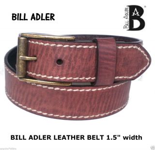 Bill Adler Belt Size 32 Leather Brown Width 1 5