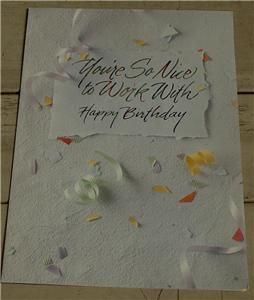 NEVER USED Vintage Happy Birthday Co Worker Greeting Card, GREAT COND