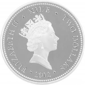 Niue 2012 Lunar Year of The Dragon – 1oz Silver Coin