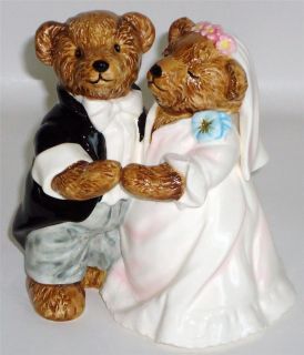 BIALOSKY HUMMELWERK Ted & Ginger CERAMIC bears WEDDING CAKE TOPPER 