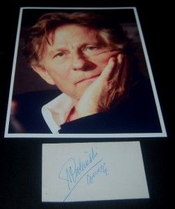 Controversial Director Roman Polanski Signed Card Great Print Rosemary 