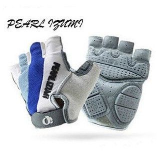 New 2012 Cycling Bike Bicycle Silicone Half Finger Gloves Size M Blue 