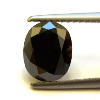 Natural Loose Black Diamond 4.64 ct.Oval Shape Excellent Cut