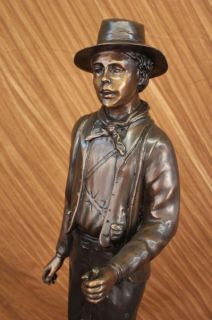 Legends of Old West Billy The Kid Bronze Sculpture Art Deco Figurine 