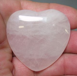Big Rose Quartz Flat Heart 45mm Crystal Healing 
