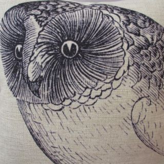 Cotton Linen Purple Owl Beak Bird Animal Pillowcase Cushion Cover 18 