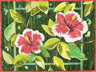 Hibiscus Applique Quilt Pattern Bigfork Bay Cotton Co