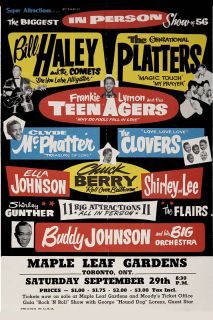 Bill Haley Chuck Berry with Clyde McPhatter at Toronto Concert Poster 