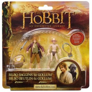 The Hobbit Bilbo Baggins and Gollum Action Figures   3.75 Inch