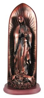 Dark Bronze Finish Our Lady of Guadalupe Statue Virgin Mary