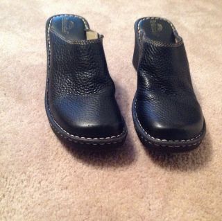 Bjorndal Womens Black All Leather Clogs Size 10M