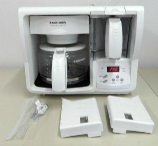 Black & Decker 12 Cup Spacemaker Coffee Maker # ODC 325 White Over the 