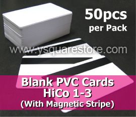 50 Blank CR80 ID PVC Credit Card w HiCo 1 3 Mag Stripe