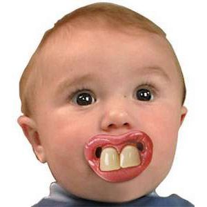 new billy bob buck teeth novelty fun baby pacifier show everyone that 