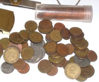   Vintage Junk Drawer Lot Cufflinks Coins $2 Bill Sterling Silver