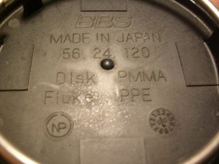 BLACK BBS WHEEL CENTER CAP HUB PART # 56.24.120 *Made in Japan