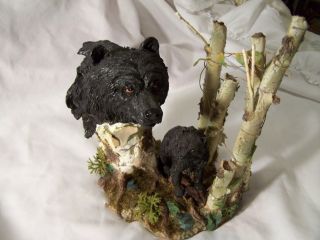 Black Bear Resin Figurine Figurines Head Bears House Decoration Decor