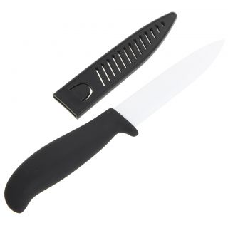 chic chefs cutlery ceramic knife black 12 5cm blade