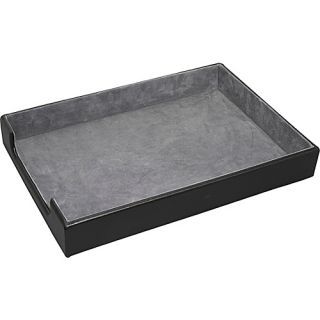 click an image to enlarge royce leather desk letter tray black