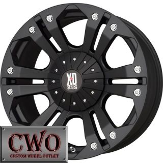 18 Black Monster Wheels Rims 6x139 7 6 Lug Titan Tundra GMC Chevy 1500 
