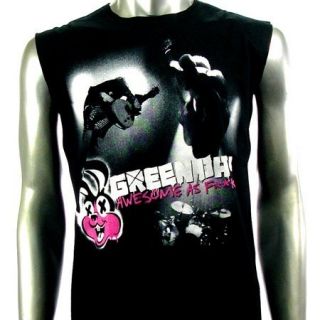 Sz L Green Day Billie Joe Sleeveless T Shirt Tank Top Punk Rock Men 