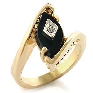  New Genuine Black Onyx Marquise Cut Gemstone Ring Size 9