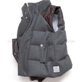 MONCLER GAMME BLEU by THOM BROWNE WOOL & WAX COATED COTTON DOWN FILLED 