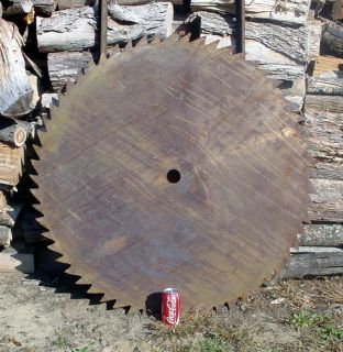 Large Antique Vintage 42 Sawmill Buzzsaw Round Saw Blade Industrial 